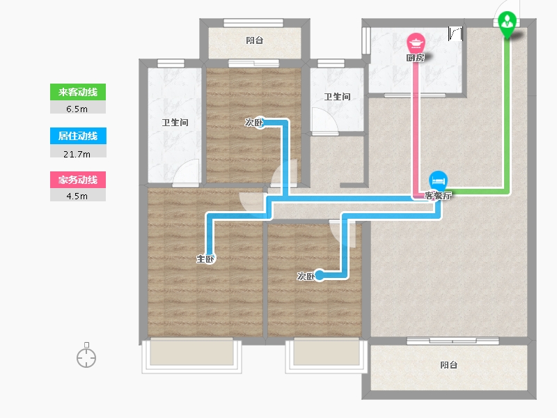 山西省-阳泉市-晋阳壹号院-101.15-户型库-动静线