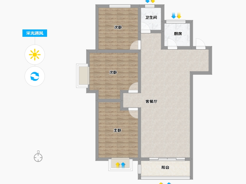 河北省-保定市-王府壹号-95.63-户型库-采光通风