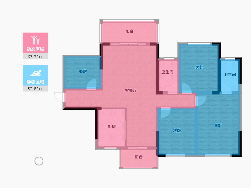 广西壮族自治区-桂林市-溯禾龙脊学府-103.46-户型库-动静分区