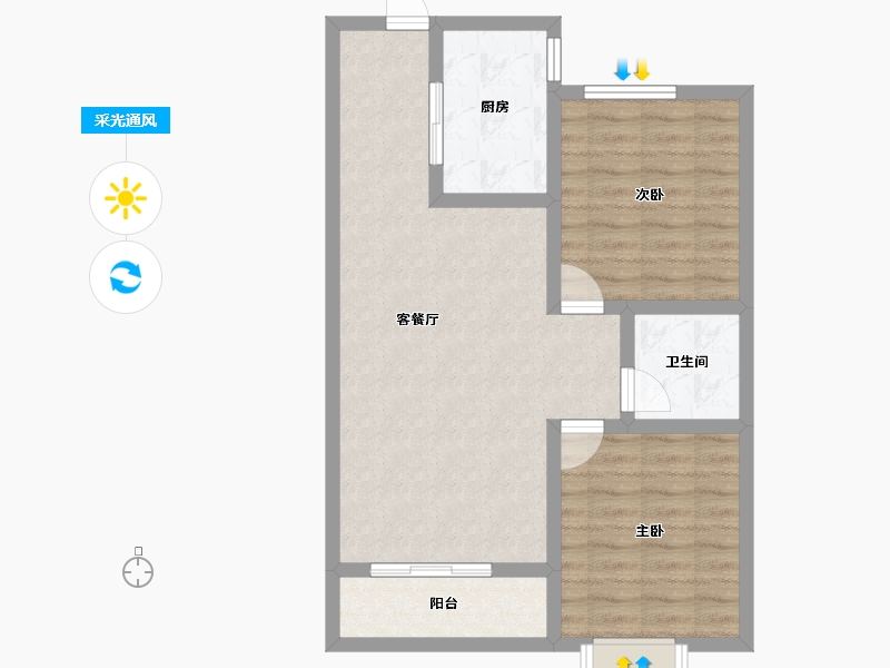 河北省-保定市-王府壹号-72.00-户型库-采光通风