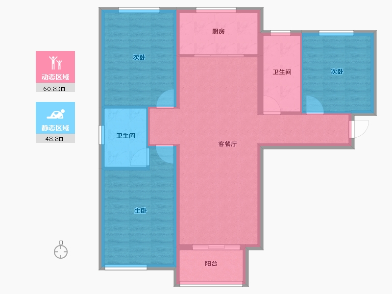 河北省-保定市-花溪壹号院-98.99-户型库-动静分区