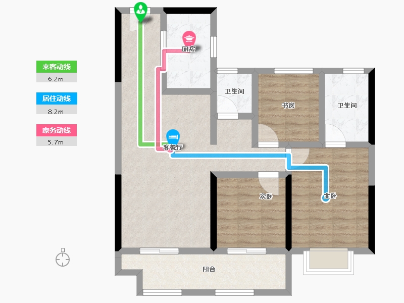 江苏省-连云港市-恒泰悦珑府-85.60-户型库-动静线