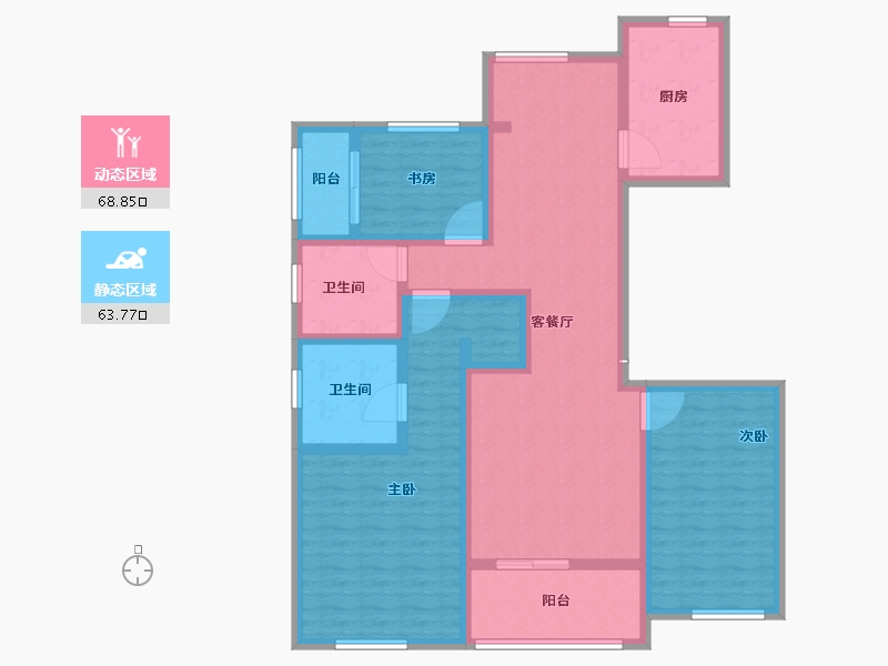 江苏省-连云港市-万润星河国际-117.61-户型库-动静分区