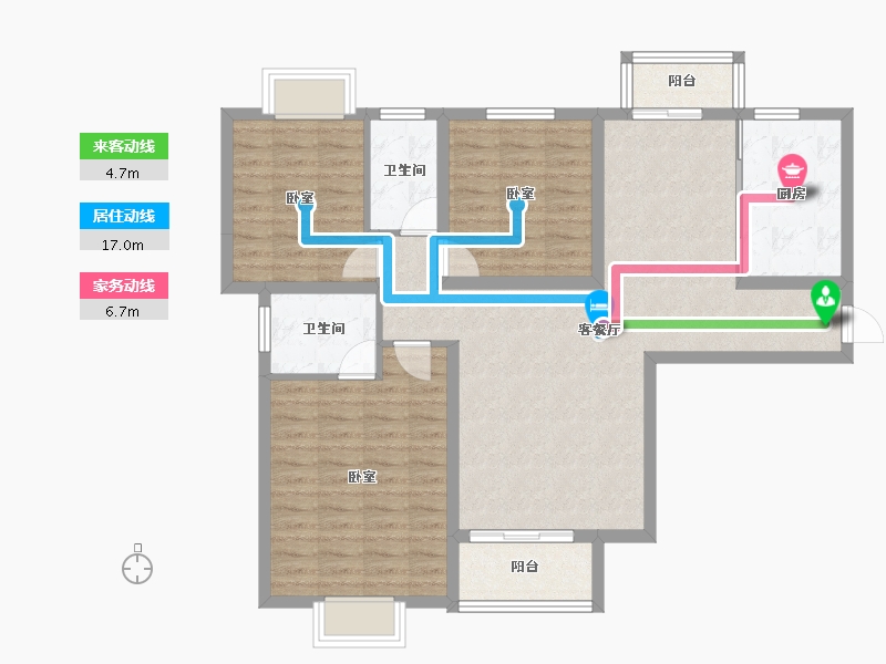 陕西省-安康市-城建锦绣星城-100.14-户型库-动静线