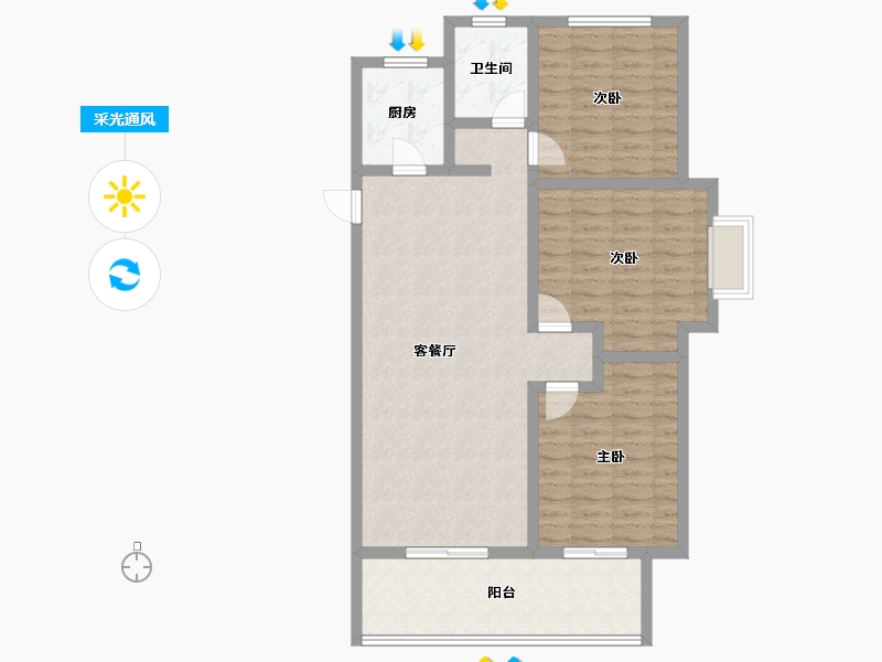 河北省-保定市-王府壹号-100.17-户型库-采光通风