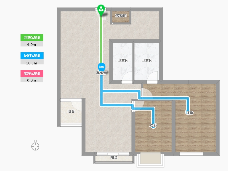 四川省-成都市-华府金沙名城-86.41-户型库-动静线