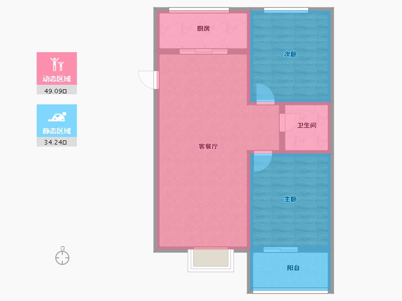 河北省-保定市-王府壹号-74.68-户型库-动静分区