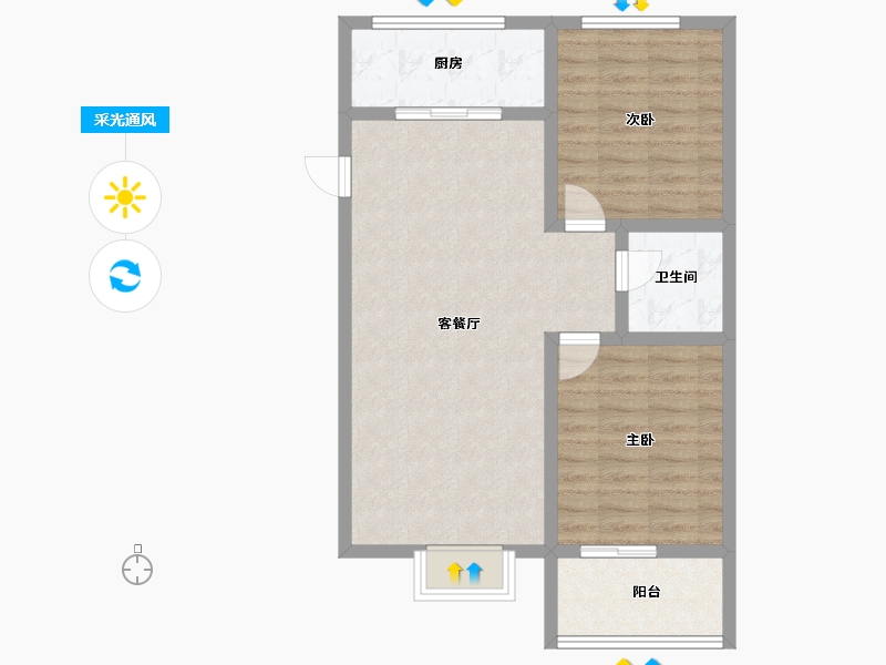 河北省-保定市-王府壹号-74.68-户型库-采光通风