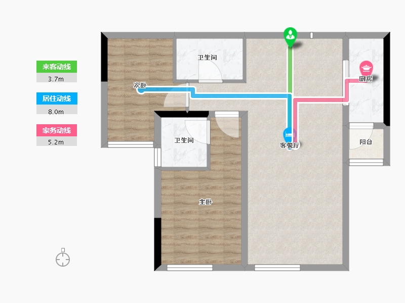 江苏省-连云港市-万润星河国际-74.40-户型库-动静线