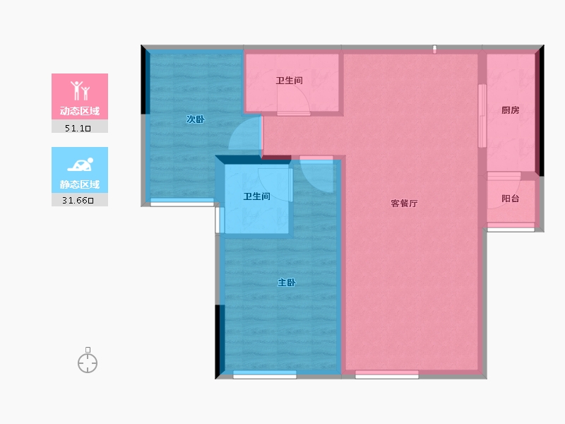 江苏省-连云港市-万润星河国际-74.40-户型库-动静分区