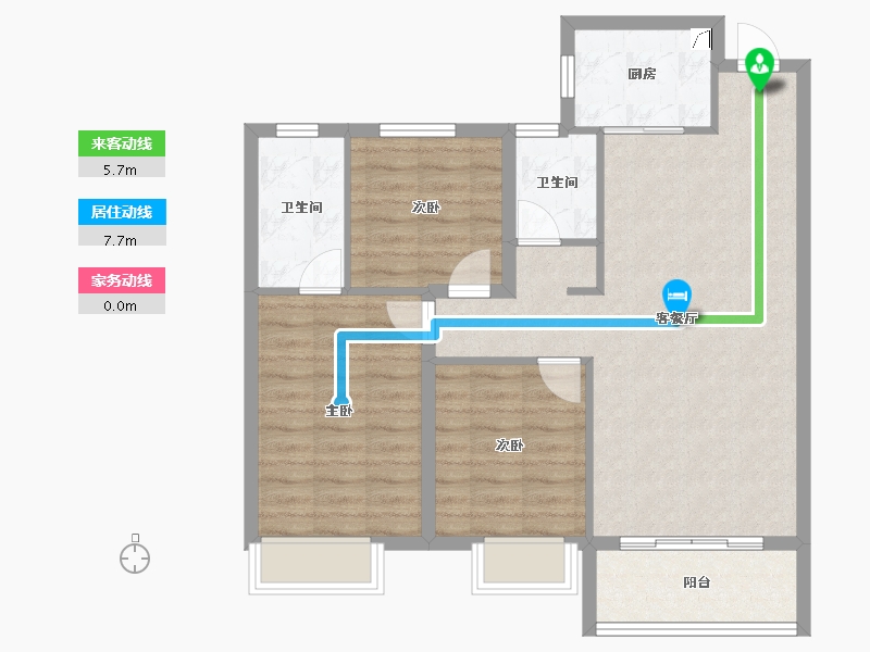 山西省-阳泉市-晋阳壹号院-84.10-户型库-动静线