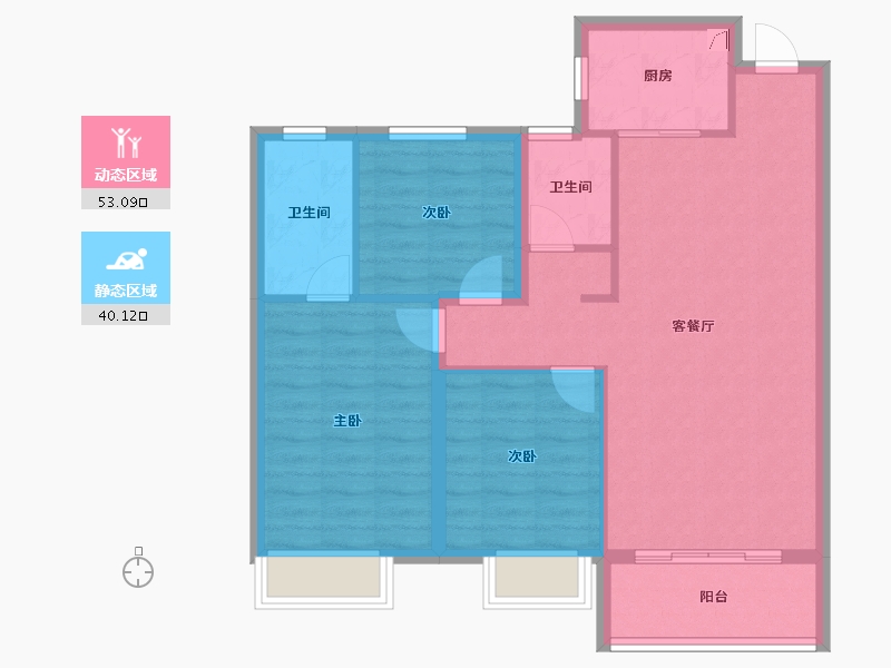 山西省-阳泉市-晋阳壹号院-84.10-户型库-动静分区