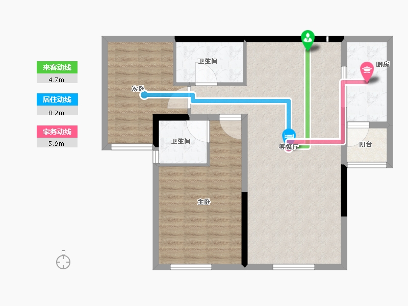 江苏省-连云港市-万润星河国际-84.80-户型库-动静线