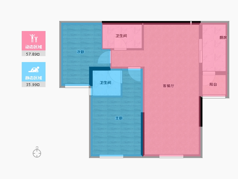 江苏省-连云港市-万润星河国际-84.80-户型库-动静分区