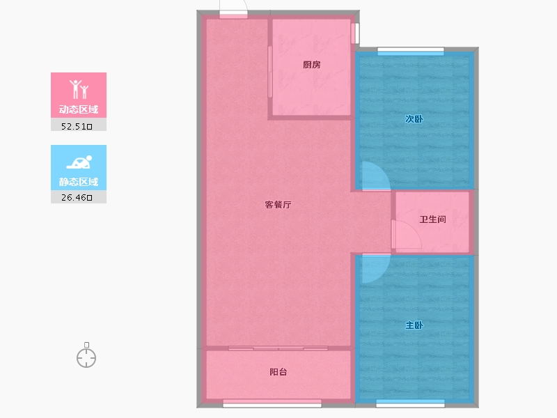 河北省-保定市-花溪壹号院-71.68-户型库-动静分区