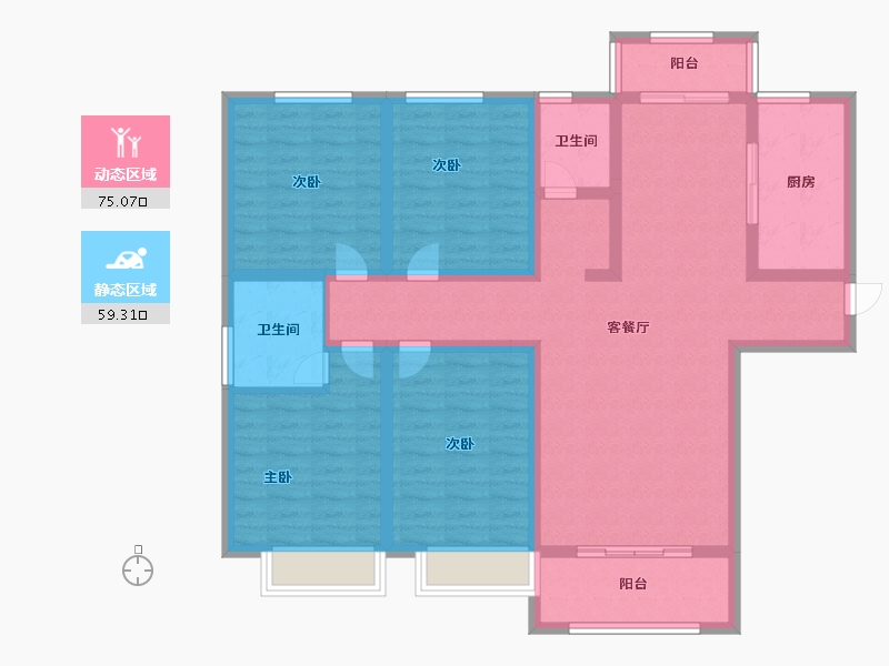 河南省-新乡市-高晟福润城-119.19-户型库-动静分区