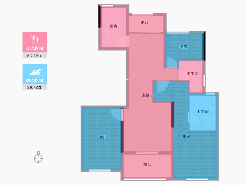 江苏省-连云港市-万润星河国际-112.80-户型库-动静分区