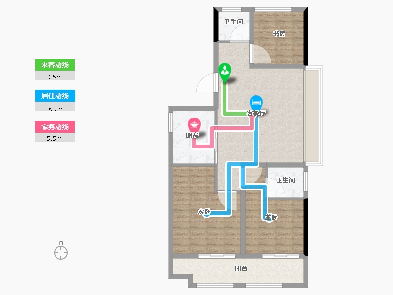 江苏省-连云港市-恒泰悦珑府-91.46-户型库-动静线