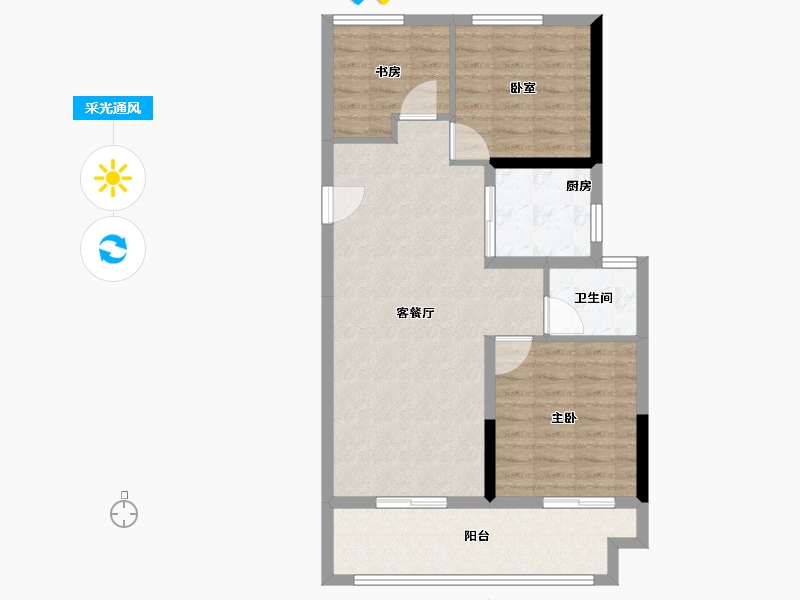 江苏省-连云港市-尚都天玺-82.40-户型库-采光通风