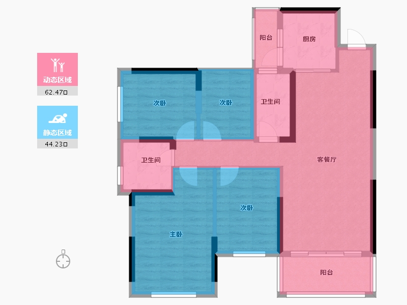 广西壮族自治区-桂林市-溯禾龙脊学府-95.20-户型库-动静分区