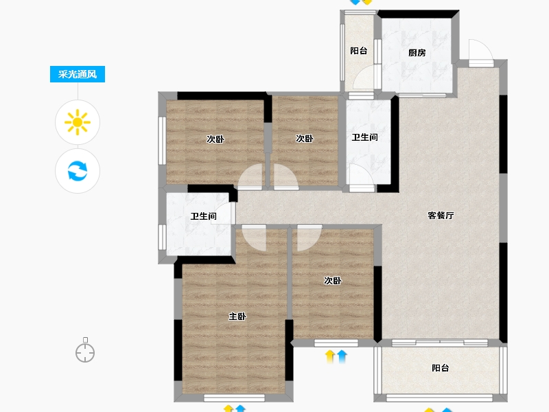 广西壮族自治区-桂林市-溯禾龙脊学府-95.20-户型库-采光通风