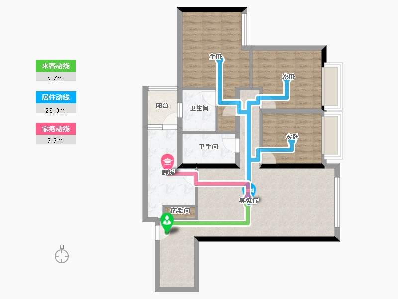 四川省-成都市-华府金沙名城-92.74-户型库-动静线