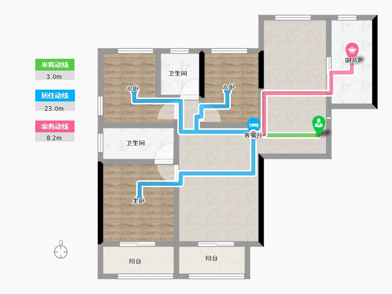 江苏省-连云港市-万润星河国际-102.41-户型库-动静线