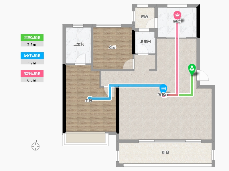 四川省-成都市-首创禧瑞光华-100.36-户型库-动静线