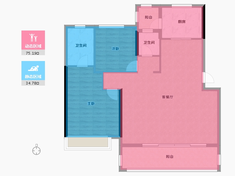 四川省-成都市-首创禧瑞光华-100.36-户型库-动静分区