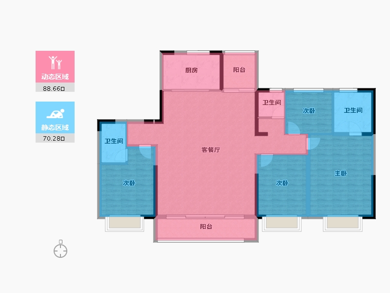 山西省-大同市-阳泉碧桂园-144.85-户型库-动静分区