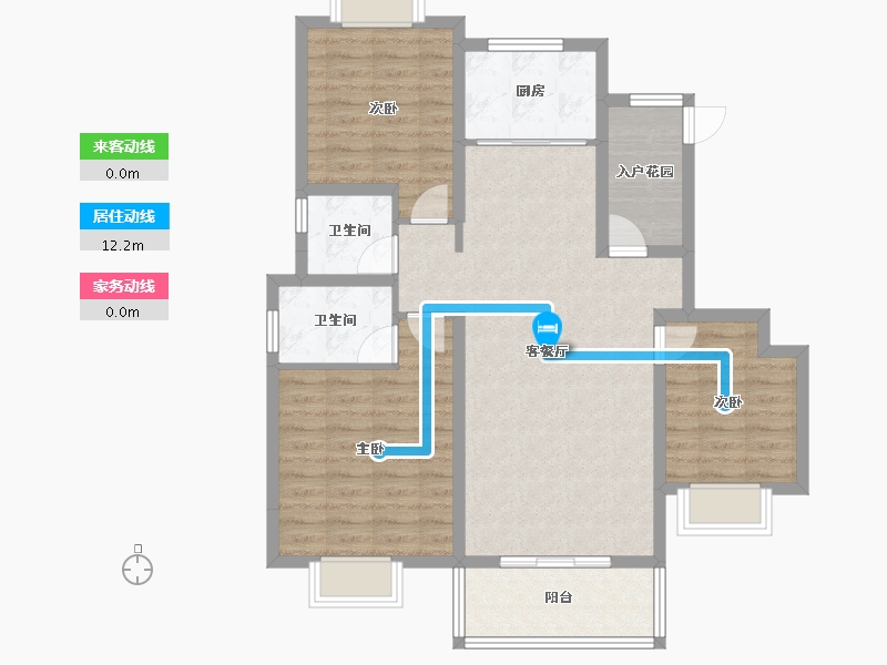 陕西省-安康市-城建锦绣星城-93.68-户型库-动静线