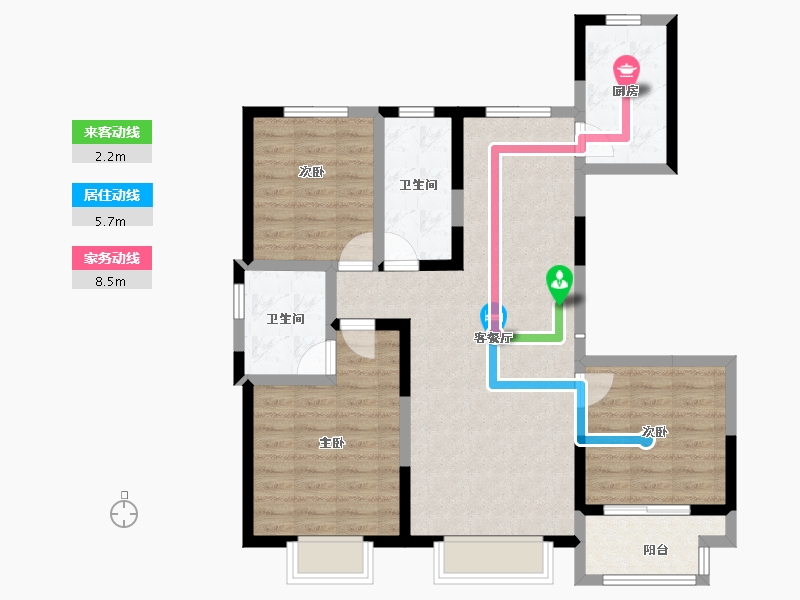 河北省-保定市-王府壹号-87.58-户型库-动静线