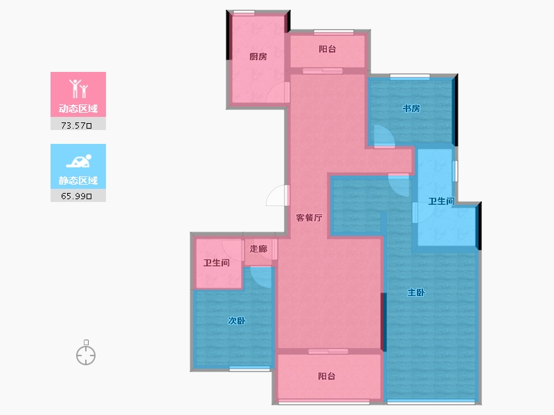 江苏省-连云港市-万润星河国际-123.41-户型库-动静分区