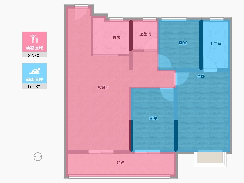 江苏省-连云港市-尚都天玺-92.00-户型库-动静分区