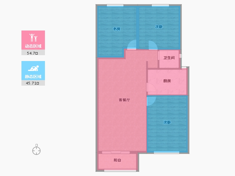 河北省-保定市-花溪壹号院-91.52-户型库-动静分区