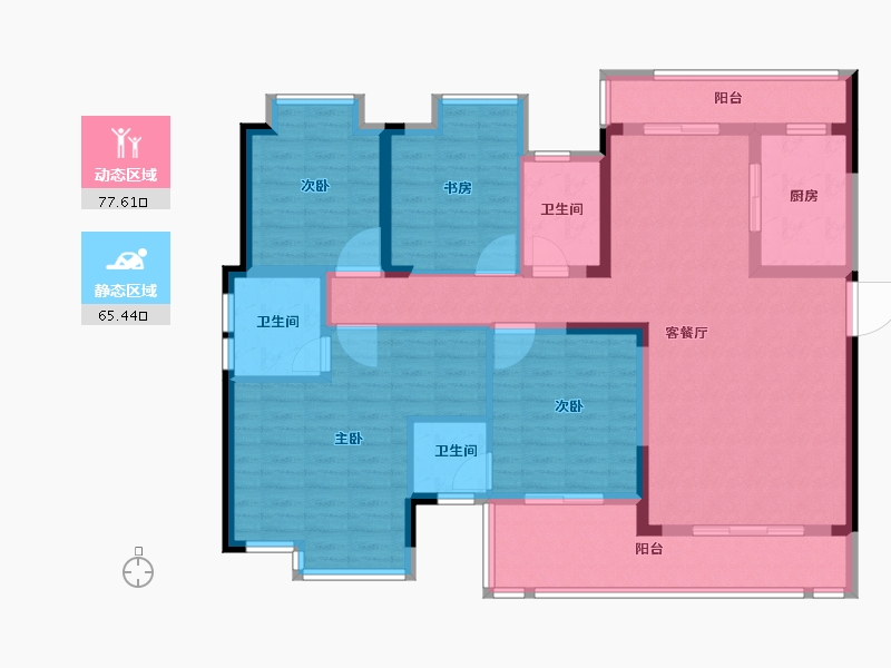 湖北省-宜昌市-房投领尚-127.99-户型库-动静分区