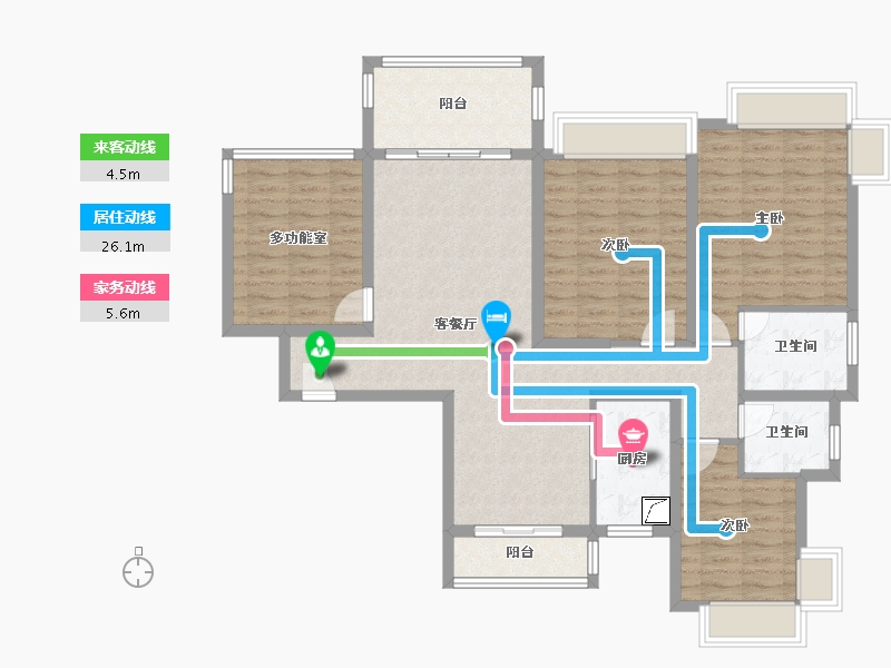 广东省-东莞市-光大景湖名郡-16号楼-109.64-户型库-动静线