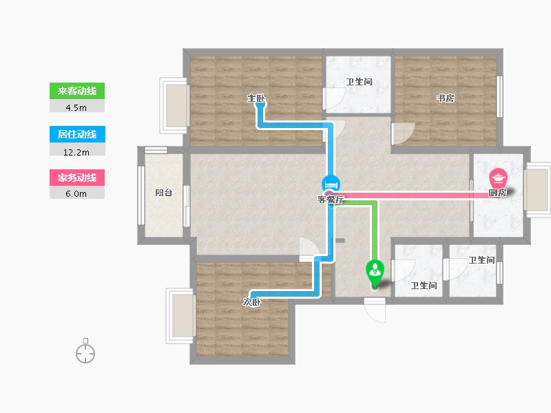 河北省-石家庄市-祥泽嘉苑-119.05-户型库-动静线