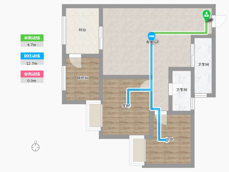 四川省-成都市-锦江·城市花园-2期-60.00-户型库-动静线