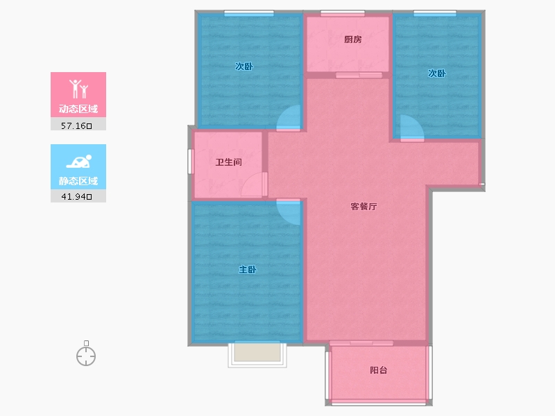 河北省-保定市-王府壹号-90.37-户型库-动静分区