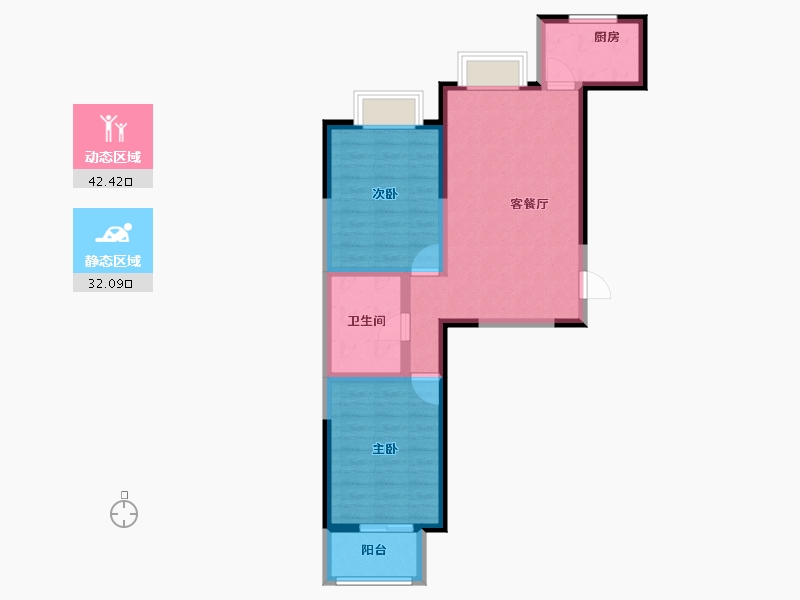 河北省-保定市-乾城华府-65.93-户型库-动静分区