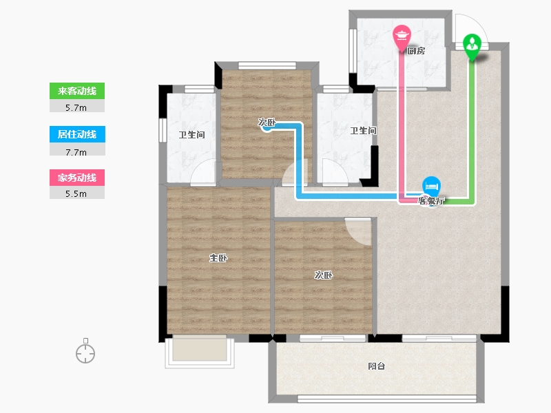 湖北省-宜昌市-广华春风壹品-103.40-户型库-动静线