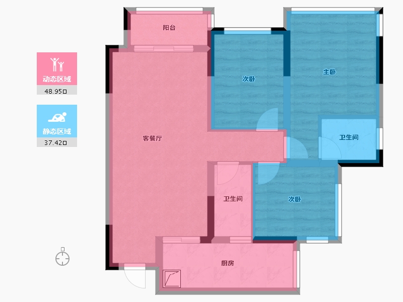 四川省-达州市-现代学府-76.18-户型库-动静分区