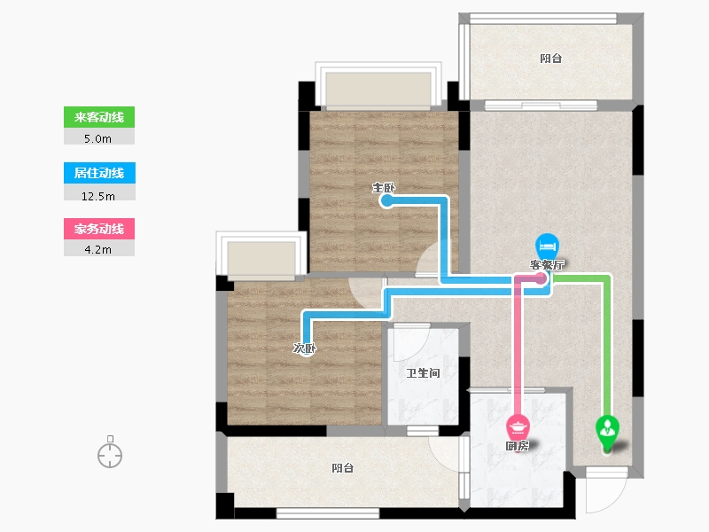 四川省-成都市-成都嘉和世纪城-71.57-户型库-动静线