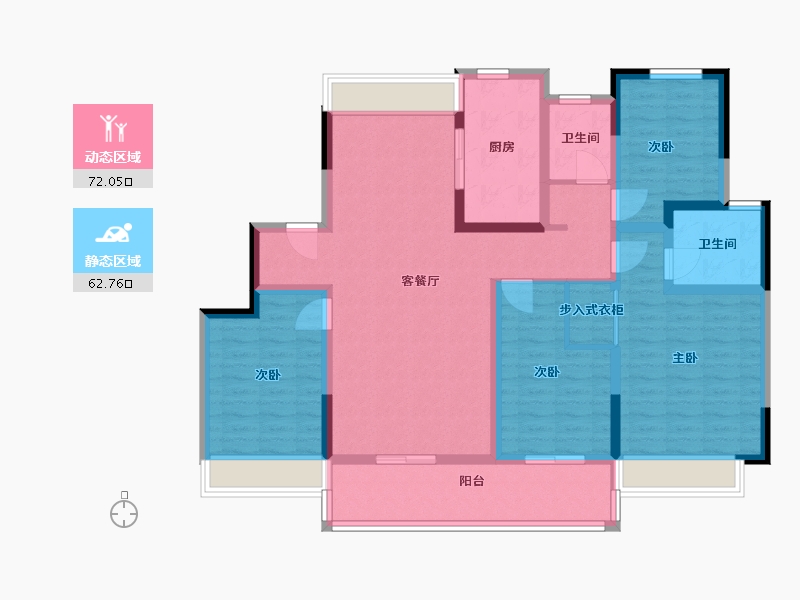 江苏省-常州市-桃李东方-120.00-户型库-动静分区