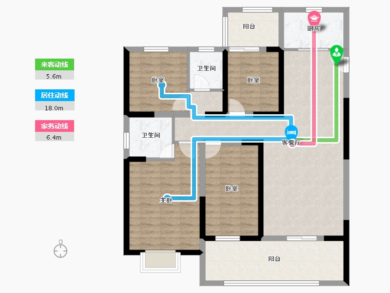 湖南省-长沙市-澳海澜庭·谷山府-108.90-户型库-动静线