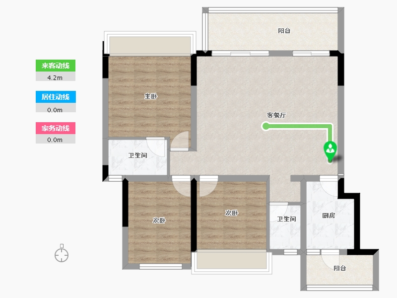 四川省-成都市-听湖九园-93.06-户型库-动静线