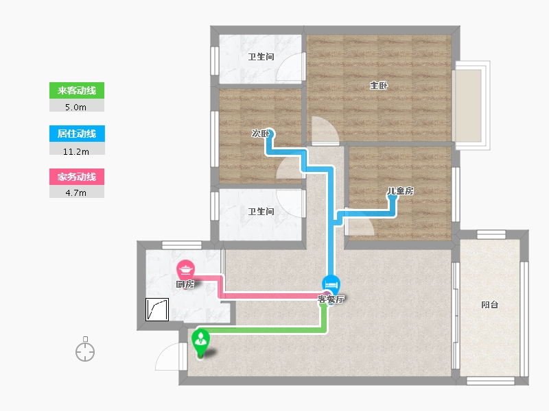 福建省-泉州市-源昌盛景湾-90.00-户型库-动静线