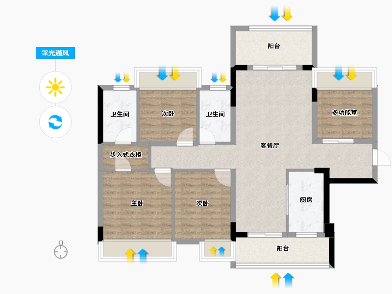 广西壮族自治区-桂林市-桂林融创文旅城-96.18-户型库-采光通风