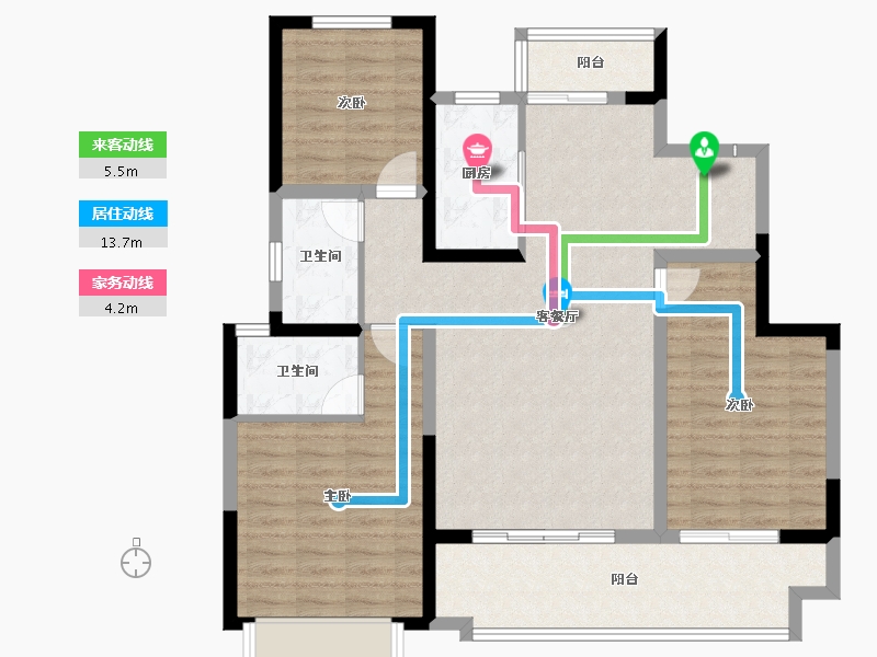 河南省-新乡市-建业城-104.02-户型库-动静线